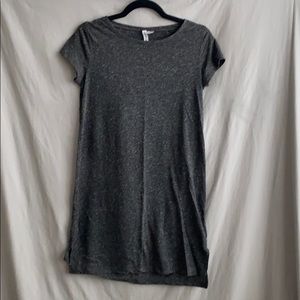 H&M Divided Heather Charcoal T-Shirt Dress